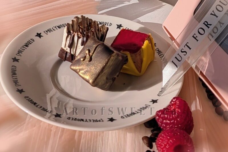 Bird's Milk Cake Candies with Fillings