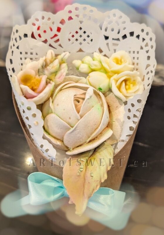 hand-made-marshmallow-flower-arrangements Mini Marshmallow Flower Arrangement