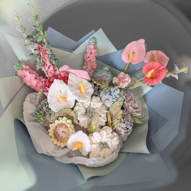 Exotic marshamallow flowers