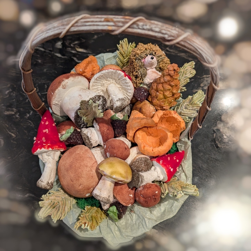 marshmallow basket mushrooms