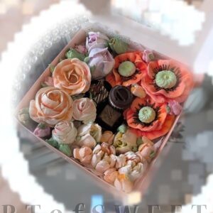 Hand Made Marshmallow Flowers Gift Box