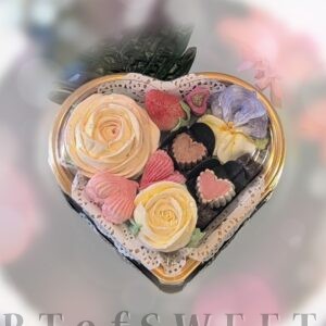 Heart Shape Gift Bos of Marshmallow Flowers